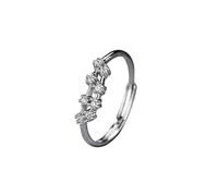 WLLDDDIU Bague Ouverte en Argent Sterling 925 avec 12 Constellations pour Femme, Ajustable, avec Signe Du Zodiaque et Oxyde de Zirconium, Idéale pour Un Mariage, pour Elle.
