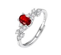 WLLDDDIU Bagues de Fiançailles en Pierres Précieuses Naturelles de Taille Ovale pour Femmes, Bague de Promesse en Argent Sterling 925, Anneau de Promesse en Forme de Feuille, Anneau de Diamant Sim