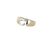 WLLDDDIU Bagues Ouvertes Initiales en Argent Sterling 925 pour Femmes, Chevalière Réglable avec Lettres de L'Alphabet Az, Empilable, Simple et Épaisse, pour Hommes, pour Fête, Lettre E en Argent