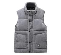 WLLDDDIU Gilet Doudoleur en Velours Côtelé pour Hommes Collier Collier debout Chemisage Sans Manches Gilet Matelassé Léger Matelassé avec Poches Veste D’Hiver Chaud Veste pour Un Port Quotidi