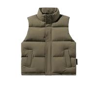 WLLDDDIU Gilet Rembourré pour Hommes avec Col debout et Gilet Matelassé, Veste Sans Manches Pare Vent avec Poches, Veste Chaud en Coton D’Hiver pour Un Pantalon Décontracté en Extérieur 3Xl