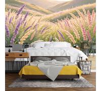 WLLDDDIU Murale Murale Florale Dream Valley, Grand Papier Peint Autocollant Imperméable de Style Cottage pour La Déco de La Chambre Du Salon 365X254Cm (144X100Inch)