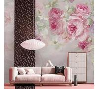 WLLDDDIU Papier Peint 3D, Motif Floral Pastoral, Peinture À L'Huile, Papier Peint Mural Non Tissé, Amovible, en Vinyle, pour Salon, Chambre À Coucher, Décoration Murale, 392 X 280 Cm (154 X