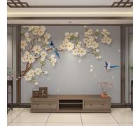 WLLDDDIU Papier Peint 3D Style Chinois Classique, Motif Oiseaux et Fleurs, Sans Couture, Décoration Murale, Grand Format, Autocollant, pour Salon, Chambre À Coucher, Décoration D'Intérieur, 392
