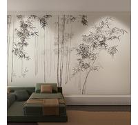 WLLDDDIU Photo Wallpaper 3D Style Chinois encre Forêt de Bambou Autocollant Décoration Vinyle Murale pour Salon Chambre Peinture Murale Moderne 243X167Cm (96X66 Pouces)