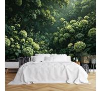 WLLDDDIU Removable Self Adhesive Vinyl Wall Mural, Green Forest Panorama Wallpaper 480X290Cm(Wxh) Peel And Stick Waterproof Cottage Style Wallpaper For Bedroom Living Room Green Forest 480X290Cm(Wxh)