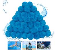 WLLEYAY Billes filtrantes pour piscine de 2,5 kg, nouvelle alternative au sable pour filtre de piscine efficace et améliorée, balles filtrantes bleues réutilisables et écologiques, remplacent 113 kg