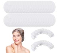 WLLHYF 100Pcs Bonnets de Douche Jetables Imperméables Plastiquepour pour Usage Hôtel Traitement des Cheveux Maison Voyage Spa