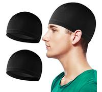 WLLHYF 2 Pièces Casquettes Tête de Mort Bonnet Extensible Coton Doux Chapeaux Sommeil Doublure Casque Capuchon Anti Transpiration Couvre Chef Respirant pour Hommes Femmes Ski Cyclisme Course Sports