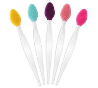 WLLHYF 5pcs Brosse à Gommage à Lèvres Double Face Silicone Outil Exfoliant Mini Pinceau à Lèvres Doux Nettoyant pour Hommes Femmes