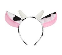 WLLHYF Bandeau de vache en forme de tête d'animal - Tendance - Doux et confortable - Pour Halloween, Noël, cosplay - Pour femme, fille, homme et femme - Décoration de fête