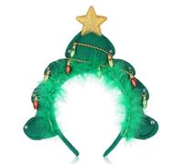WLLHYF Bandeau vert créatif elfes avec clochettes - Chapeau de Père Noël mignon - Bandeau tendance - Accessoires de fête pour adultes