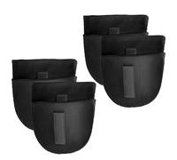 WLLHYF Lot de 2 paires de coussinets d'épaule de 1,5 cm d'épaisseur en éponge respirante, fournitures de couture pour femmes et hommes, épaules hautes, basses, blazer, costume, t-shirt (noir)