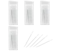 WLLHYF Lot de 200 cure-dents à double tête, 50 pièces/boîte, en plastique, fil dentaire, interdentaires, brosse, stylo à dents (blanc)