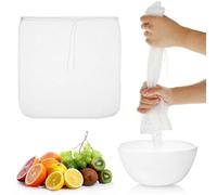 WLLHYF Lot de 4 sacs en nylon pour lait de noix - 33 x 33 cm - Tissu à mailles fines - Réutilisable - Filtre professionnel pour infuser à froid - Pour filtrer les jus de fruits, le café, le tofu, le