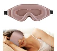 WLLHYF Masque de sommeil en soie 3D stéréo - Confortable - Réglable - Mignon - Bloque les yeux - Léger - Pour homme et femme qui dorment toute la nuit (or rose)