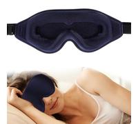 WLLHYF Masque de sommeil en soie, masque stéréo 3D pour les yeux confortable et réglable pour homme et femme pour dormir toute la nuit
