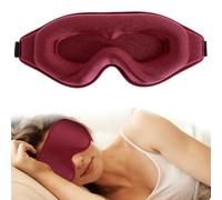 WLLHYF Masque de sommeil en soie, stéréo 3D, masque de sommeil profond, confortable, réglable, joli cache-yeux pour homme et femme pour dormir toute la nuit (marron)
