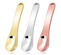 WLLHYF Mini spatule de maquillage en métal pour soins de la peau, cuillère cosmétique, applicateur réutilisable, cuillère de beauté pour masque cosmétique pour le visage, crème, lotions hydratantes