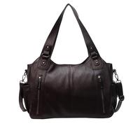 WLLJYSJZL Sac fourre-tout à bandoulière pour femme, grande taille, rétro, sac à main seau pour cadeau, voyage, travail, Couleur café., Tendance