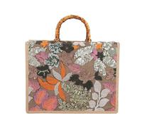 WLLJYSJZL Sac fourre-tout en bambou brodé à paillettes pour femme, sac à main de soirée pour fête de mariage, vert