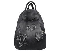 WLLJYSJZL Y2K Sac à dos étoilé, sac à dos en denim gothique grunge, sac à dos punk rock emo pour femme et homme, sac à dos dégradé de monstre des années 2000, 9-Noir, Large, Tendance