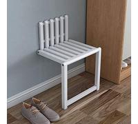 WLLL Tabouret Pliant, Chaise Pliante Murale Chaise Pliante Invisible économiser de l'espace Banc de Chaussures Charge 200 kg, pour Salle de Bain, Hall d'entrée, Chaises Pliantes de Salon (Blanc)
