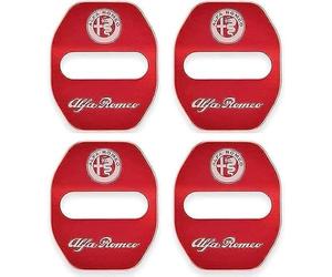 WLLLLa Couvercle de Serrure de Porte de Voiture en Acier Inoxydable pour Alfa Romeo Mito,Accessoires de décoration de couvertures de Protection,A/Red