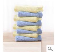 WLLLO 8 serviettes en bambou, serviettes carrées, succion carrée, serviette pour bébé, serviette et serviette pour enfants, 4 jaune 4 bleu 25X48Cm