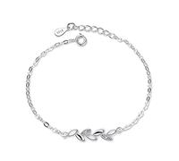 WLLLTY dames bracelet extension chaîne bracelet 925 bracelet en argent sterling femmes feuille d'olivier bracelet à breloques femmes