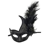 WLLLTY Masque d'Halloween en plumes pour bal masqué, festival, carnaval, fête, Pâques, Halloween