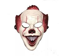 WLLLTY Masque d'Halloween - Masque de clown horreur - En PVC - Accessoire de fête - Pour cosplay, bal masqué, spectacle, fête, club, cosplay