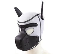 WLLLTY Masque d'Halloween pour chien - Sexy - Costume de cosplay - Masque complet rembourré en latex - Amovible