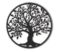 WLLWMYLY Arbre de vie decoration murale,Grand arbre de vie 50cm, Décoration murale en métal, arbre généalogique en métal,Convient pour le bureau, le salon, le jardin, la chambre à coucher (50 * 50cm)