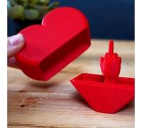 WLLWMYLY Doigt d'honneur, Boîte à cœur pop-up, Boîte d'amour magique pour le doigt du milieu, Pour les anniversairesles mariages, les fêtes de couples, les fêtes de fin d'année, les farces,(rouge)