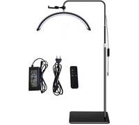 WLLWMYLY Lampe demi-lune d'esthéticienne, lampe d'extension de cils, convient pour la beauté, les sourcils, les tatouages et les soins du visage et de la peau, (Noir, 36w)