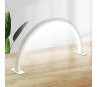 WLLWMYLY Lampe demi lune onglerie, Trois types de lumière réglableslampe demi lune, Pour la beauté, les cils, les ongles, les lèvres, les tatouages (Couleur blanche, 55cm)