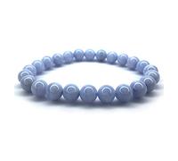 WLM Bracelet 4 mm en calcédoine Bleu