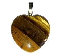 WLM Pendentif Coeur en Oeil de Tigre