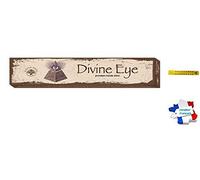 WLM Porte encens en Bois Jaune avec décoration Fantaisie + Encens Divine Eye