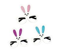 WLNEXT 3 pièces monture de lunettes d ' animaux de Pâques Design de Pâques accessoires de fête amusants pour les décorations de célébration et de costumes caractéristiques de décoration de lunettes