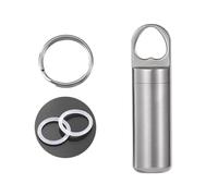 WLNEXT Bouteille scellée, étui à pilules de poche, étanche, boîte à pilules en métal, porte-clés, bouteilles de rangement portables