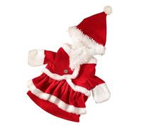 WLNEXT Costume de Père Noël et chapeau pour chien de petite taille, costume de photographie de festival, tenue de fête pour animaux de compagnie