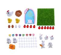WLNEXT Décorations Maison de poupée Miniature Jardin Animal Lapin Porte en Bois Accessoires de Maison de poupée scène Ornements Bricolage décoration Accessoires Miniatures