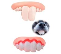 WLngtv Lot de 2 jouets drôles blancs pour dents de chien, costume de dentition pour chiens, fournitures à mâcher pour animaux de compagnie, costume de Noël pour chien, jouets à mâcher pour animaux de