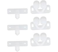 WLngtv Lot de 3 loquets de porte de bateau marins blancs, loquets à bille blanche, plaques arrière à ressort, quincaillerie d'armoire en plastique, loquet de porte de bateau marin, plaques arrière à