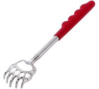 WLngtv Masseur télescopique rouge en acier inoxydable avec griffe d'ours pour le dos, 1 pièce, outil de massage pratique