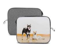 Wlntrophic Housse pour ordinateur portable 13" Motif chien Shiba Inu Flocon de neige