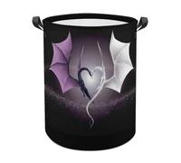 Wlntrophic Panier à linge, violet et Wirte Dragons, panier à linge avec poignée