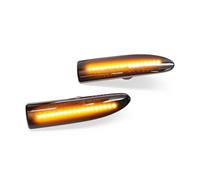 WLNWERDPKK Clignotant Rétroviseur pour Jaguar X-Type 2002-2009 2 Pièces Feux De Position Latéraux À LED Dynamiques Clignotants Flèches Lampe Témoin Rétroviseur Latéral Clignotant(Dynamic Smoke)